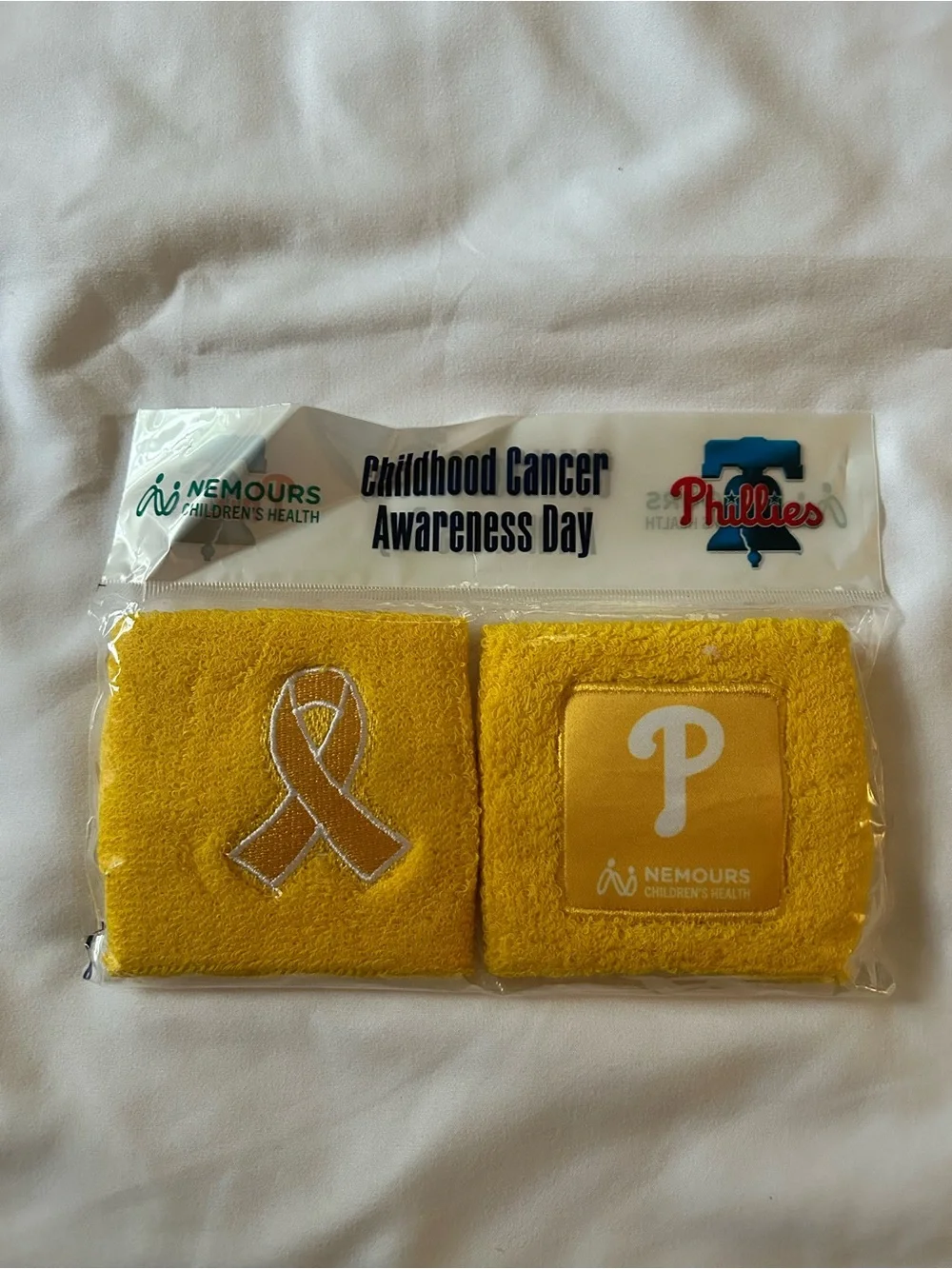 Phillies Childhood Cancer Awareness Yellow Wristbands